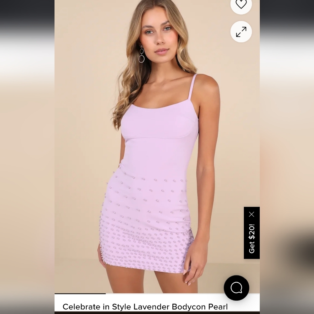 Celebrate in Style Lavender Bodycon Pearl Sleeveless Mini Dress Lulus